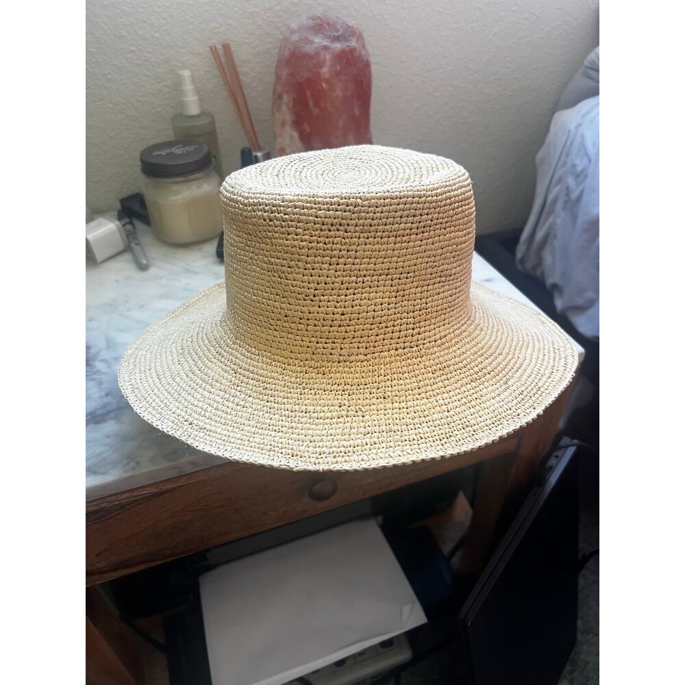 Van Palma Anthropologie Straw Hat in Beige Cream